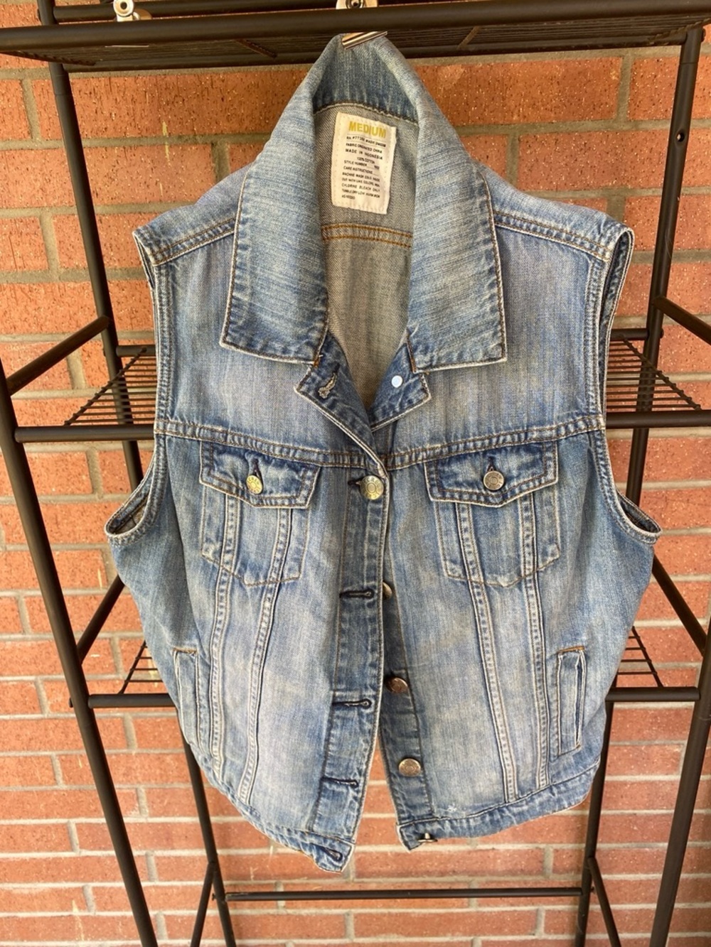 J. Crew Light Blue Denim Vest